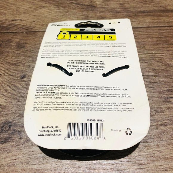 WordLock Word Combination Bike Lock Flexible Steel - Picture 2 of 2